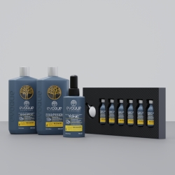 Die Evoque Scalp Series wurde speziell für die Pflege der Kopfhaut entwickelt. Eine gesunde Kopfhaut ist der Schlüssel für gesundes und starkes Haar. Die Produkte der Scalp Series sind mit natürlichen Inhaltsstoffen angereichert, die die Kopfhaut und das Haar nähren und pflegen. Diese Serie umfasst Shampoos, Conditioner und Tonics, die für verschiedene Kopfhauttypen geeignet sind und spezifische Probleme wie Schuppen, Trockenheit oder fettige Kopfhaut angehen können. Mit der Evoque Scalp Series können Sie Ihre Kopfhaut gesund erhalten und Ihr Haar in Topform bringen.